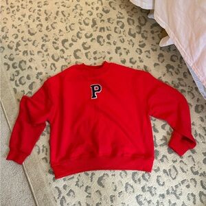 PARKE 	Chenille Shrunken Mockneck Sweatshirt size L/XL